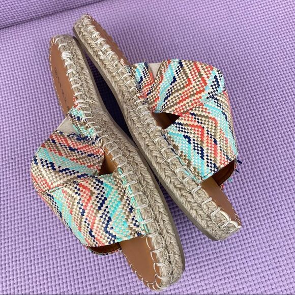 Serra Woven Cross Strap Espadrille Slide Sandals Size 8 NWOT - Picture 5 of 10